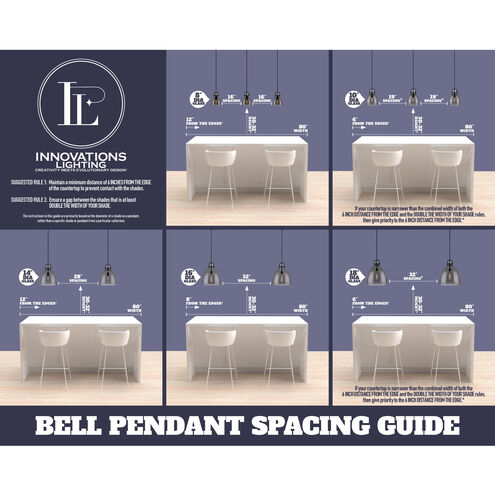 Ballston Bell LED 5 inch White and Polished Chrome Mini Pendant Ceiling Light, Small Bell