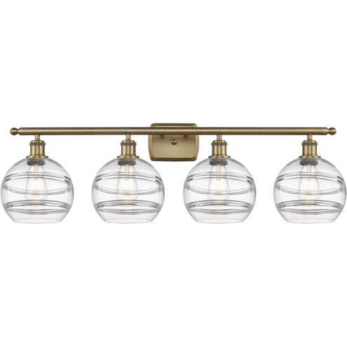 Ballston Rochester 4 Light 38 inch Brushed Brass Bath Vanity Light Wall Light