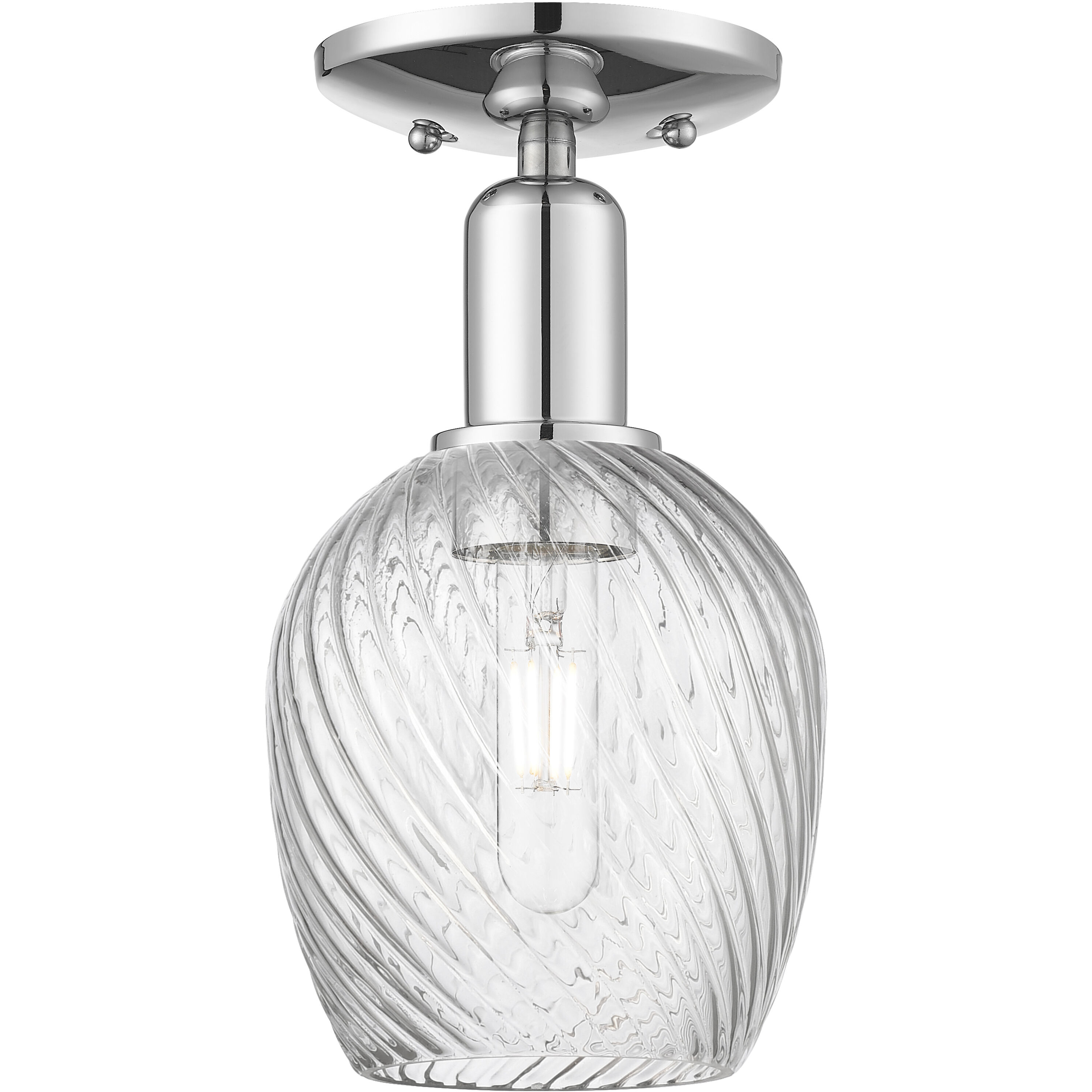 Arcadia Salina 1 Light 5.75 inch Polished Chrome Semi-Flush Mount Ceiling Light