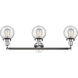 Franklin Restoration Beacon LED 30 inch Polished Chrome Bath Vanity Light Wall Light in Seedy Glass, Franklin Restoration