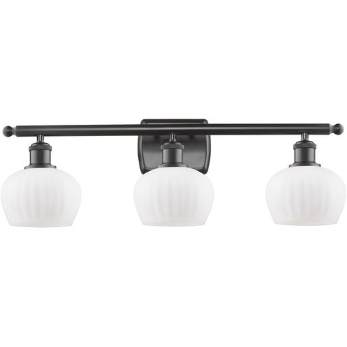 Ballston Fenton LED 26 inch Oil Rubbed Bronze Bath Vanity Light Wall Light in Matte White Glass, Ballston