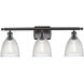 Ballston Castile LED 26 inch Oil Rubbed Bronze Bath Vanity Light Wall Light in Clear Glass, Ballston