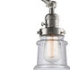 Small Canton 30 inch 60.00 watt Satin Nickel Swing Arm Wall Light, Franklin Restoration
