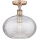 Edison Ithaca 1 Light 12 inch Antique Copper Semi-Flush Mount Ceiling Light