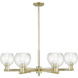 Arcadia Athens 6 Light 35.63 inch Antique Brass Chandelier Ceiling Light in Seedy