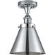 Ballston Appalachian 1 Light 7 inch Polished Chrome Semi-Flush Mount Ceiling Light, Ballston