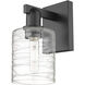 Arcadia Cobbleskill Armed Sconce Wall Light in Matte Black