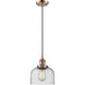 Franklin Restoration Bell LED 8 inch Antique Copper Mini Pendant Ceiling Light in Seedy, Franklin Restoration