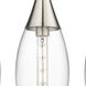 Malone 5 Light 37.75 inch Brushed Satin Nickel Linear Pendant Ceiling Light in Clear Glass