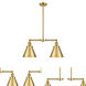 Franklin Restoration Appalachian LED 23 inch Satin Gold Chandelier Ceiling Light, Franklin Restoration