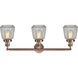 Franklin Restoration Chatham LED 30 inch Antique Copper Bath Vanity Light Wall Light in Clear Glass, Franklin Restoration