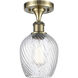 Salina 1 Light 5 inch Antique Brass Flush Mount Ceiling Light