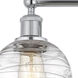 Edison Belfast 3 Light 24 inch Polished Chrome Bath Vanity Light Wall Light in Deco Swirl Glass