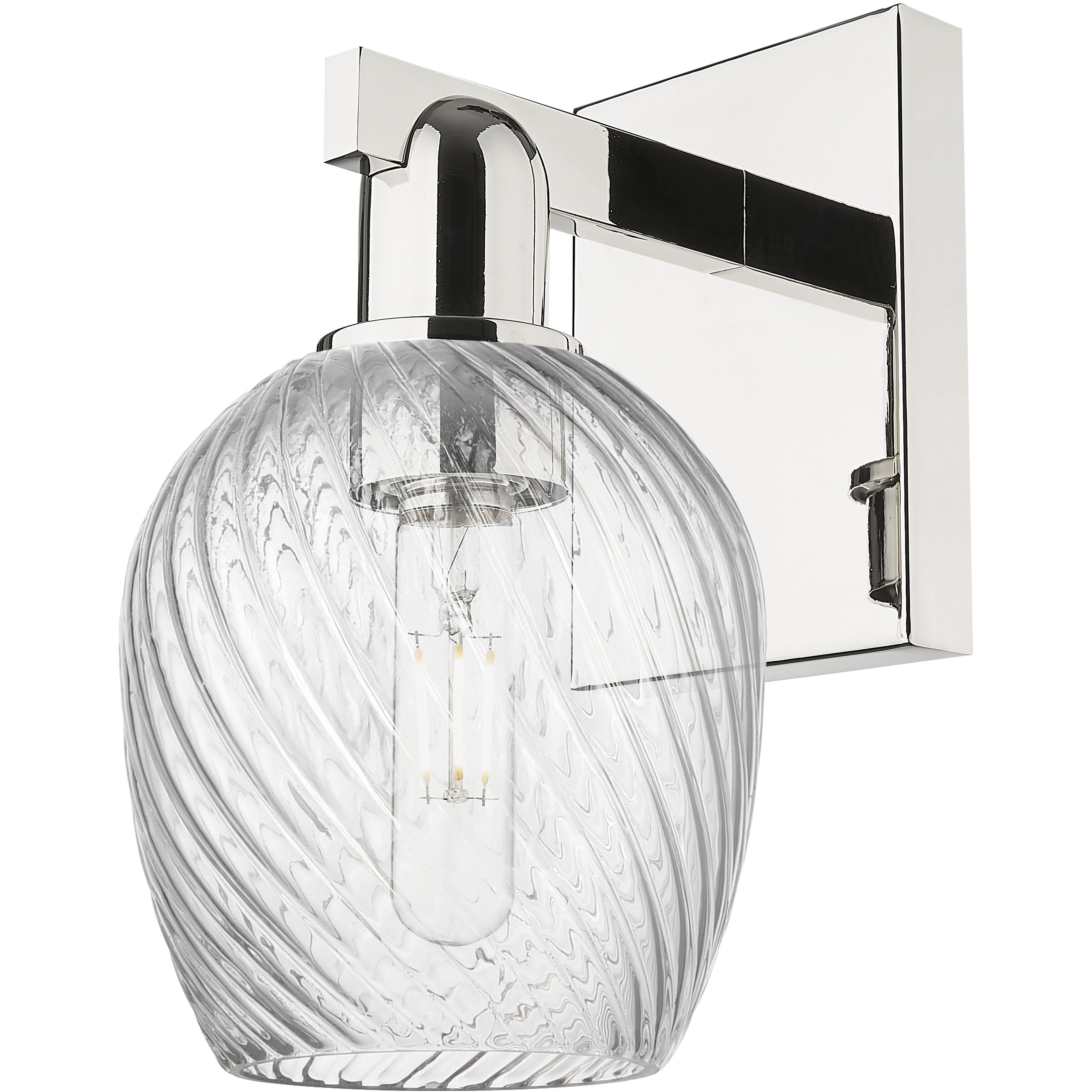 Arcadia Salina Armed Sconce Wall Light in Polished Nickel