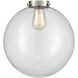 Nouveau 2 Beacon 1 Light 12 inch Antique Copper Mini Pendant Ceiling Light in Incandescent, Clear