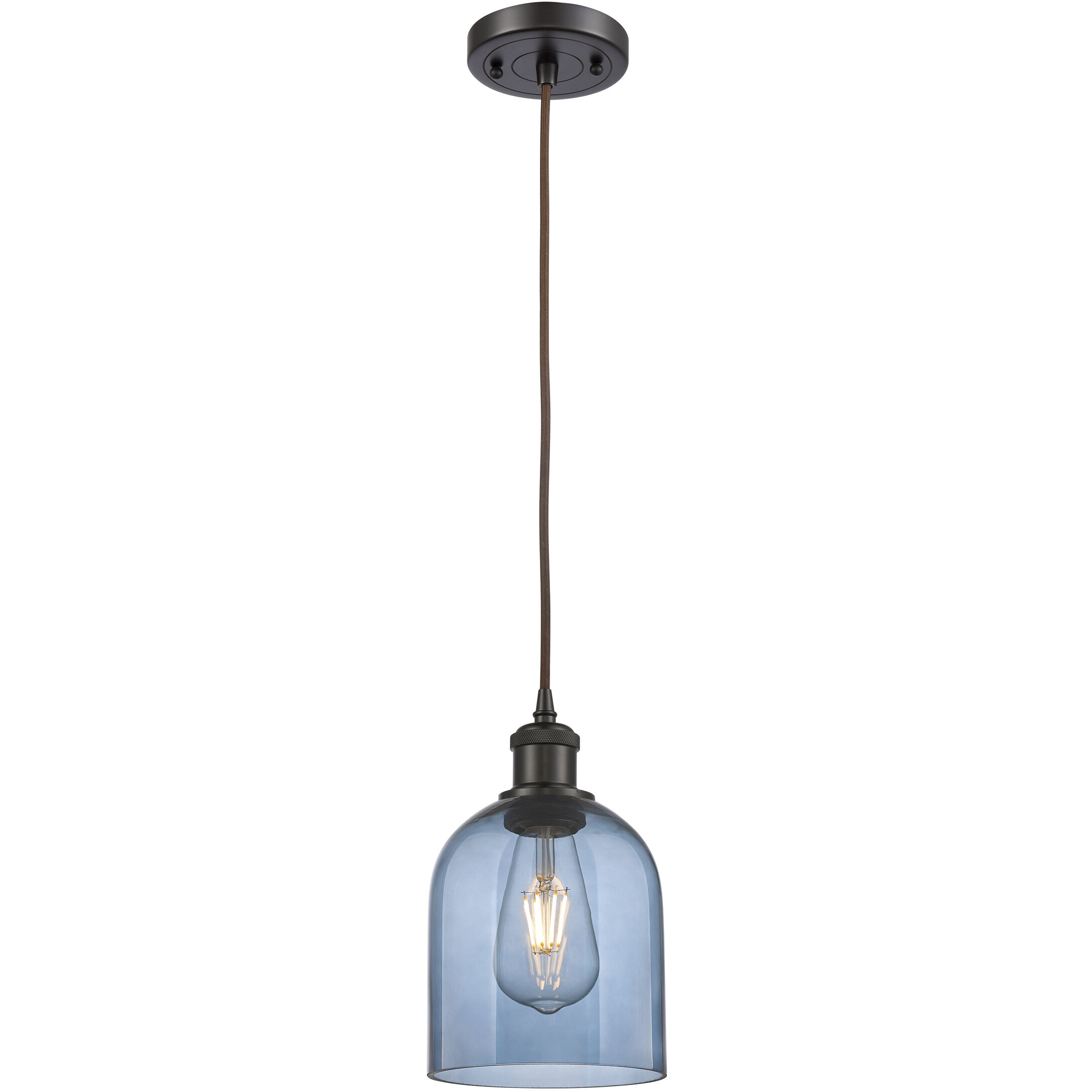 Ballston Bella 1 Light 5.5 inch Oil Rubbed Bronze Cord Hung Mini Pendant Ceiling Light