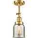 Franklin Restoration Small Bell 1 Light 5 inch Satin Gold Sconce Wall Light in Silver Plated Mercury Glass, Franklin Restoration