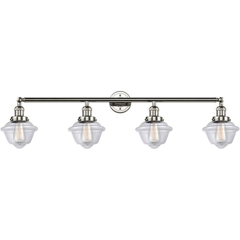 Franklin Restoration Small Oxford LED 46 inch Polished Nickel Bath Vanity Light Wall Light in Clear Glass, Franklin Restoration