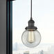 Franklin Restoration Beacon 1 Light 6 inch Matte Black Mini Pendant Ceiling Light in Incandescent, Clear, Franklin Restoration