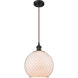 Ballston Large Farmhouse Chicken Wire LED 10 inch Oil Rubbed Bronze Mini Pendant Ceiling Light, Ballston
