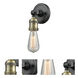 Franklin Restoration Bare Bulb LED 4.5 inch Black Antique Brass ADA Sconce Wall Light, Franklin Restoration