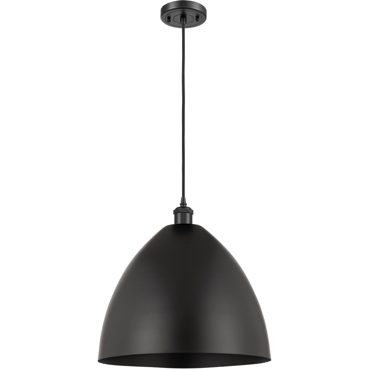 Ballston Plymouth Dome LED 16 inch White and Polished Chrome Mini Pendant Ceiling Light in Matte Seafoam