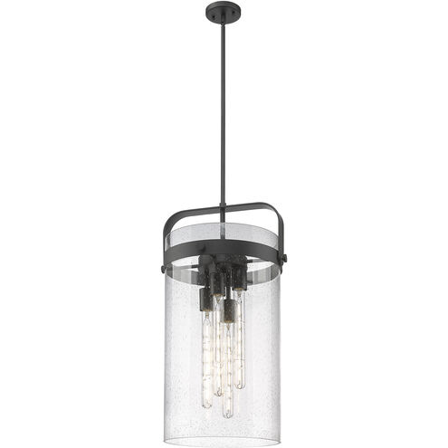 Downtown Urban Pilaster 4 Light 13.38 inch Matte Black Pendant Ceiling Light in Seedy