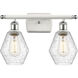 Ballston Cindyrella LED 16 inch White and Polished Chrome Bath Vanity Light Wall Light in Seedy Glass