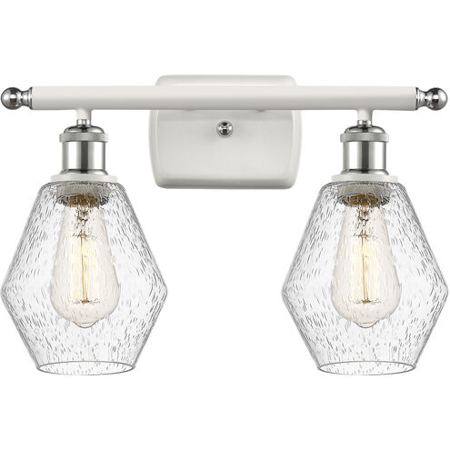 Ballston Cindyrella LED 16 inch White and Polished Chrome Bath Vanity Light Wall Light in Seedy Glass