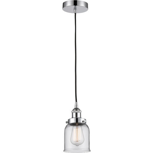 Franklin Restoration Small Bell LED 5 inch Polished Chrome Mini Pendant Ceiling Light in Clear Glass