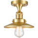 Franklin Restoration Railroad 1 Light 7 inch Satin Gold Semi-Flush Mount Ceiling Light, Franklin Restoration