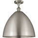Ballston Dome LED 16 inch Brushed Satin Nickel Semi-Flush Mount Ceiling Light
