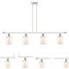 Ballston Small Bell 4 Light 48 inch White and Polished Chrome Island Light Ceiling Light in Matte White Glass