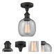 Ballston Belfast 1 Light 6 inch Oil Rubbed Bronze Semi-Flush Mount Ceiling Light in Seedy Glass, Ballston
