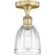 Brookfield 1 Light 5.75 inch Brushed Brass Semi-Flush Mount Ceiling Light