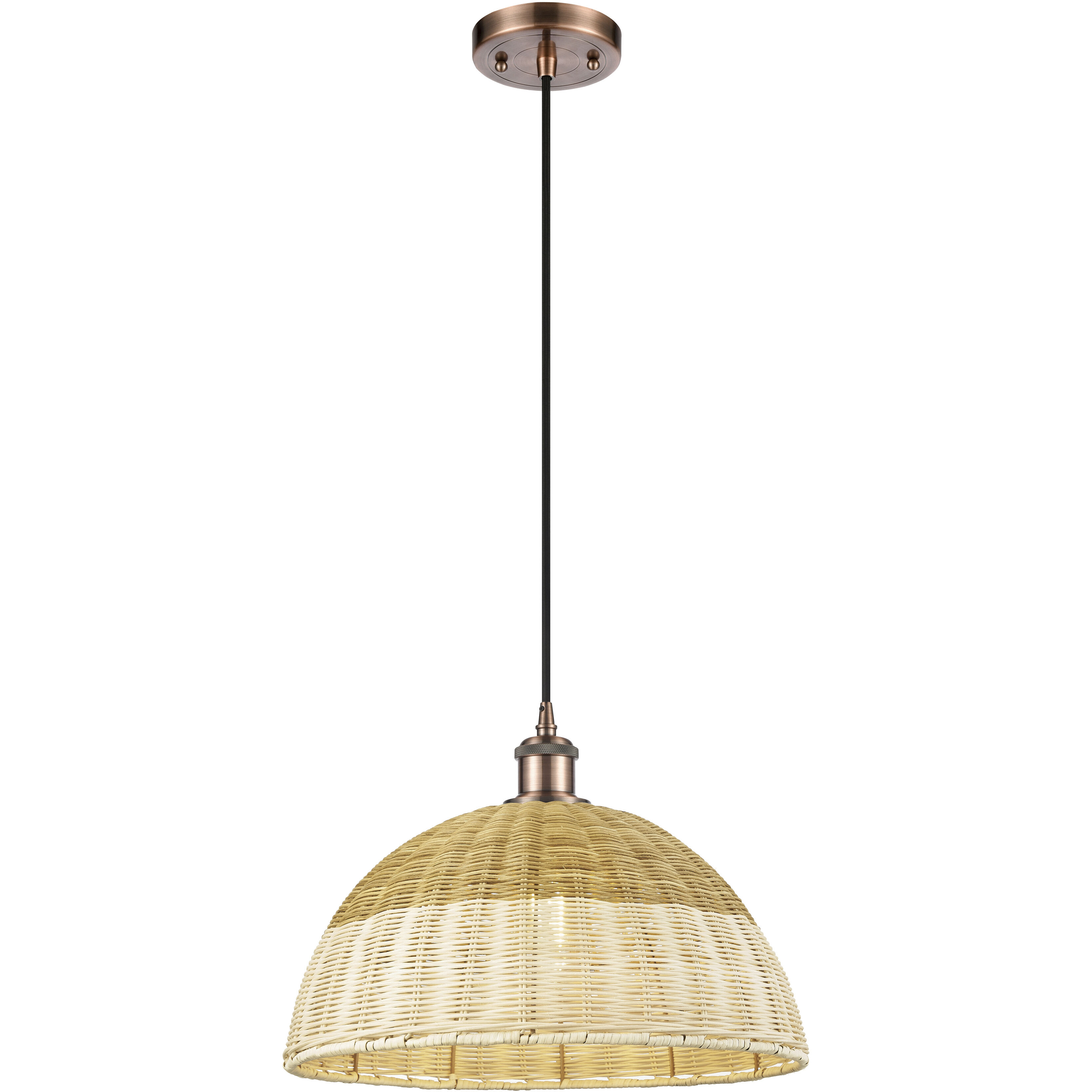 Ballston Bristol Natural II 1 Light 15.75 inch Antique Copper Mini Pendant Ceiling Light