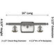 Ballston Ellery LED 16 inch Brushed Brass Bath Vanity Light Wall Light in Seedy Glass, Ballston