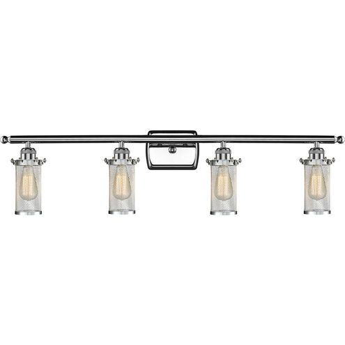 Austere Bleecker LED 36 inch White and Polished Chrome Bath Vanity Light Wall Light, Austere