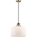 Franklin Restoration Bell LED 12 inch Antique Brass Mini Pendant Ceiling Light