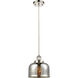 Ballston Bell 1 Light 8 inch Polished Nickel Mini Pendant Ceiling Light, Large Bell
