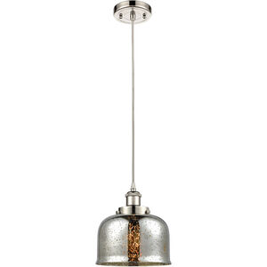 Ballston Bell 1 Light 8 inch Polished Nickel Mini Pendant Ceiling Light, Large Bell