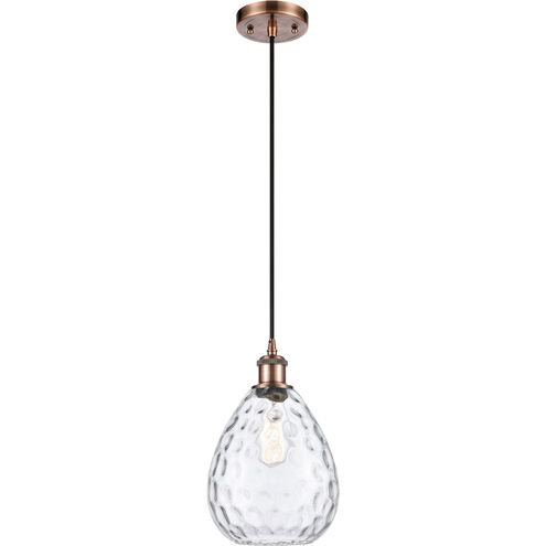 Ballston Large Waverly 1 Light 8 inch Antique Copper Mini Pendant Ceiling Light, Ballston