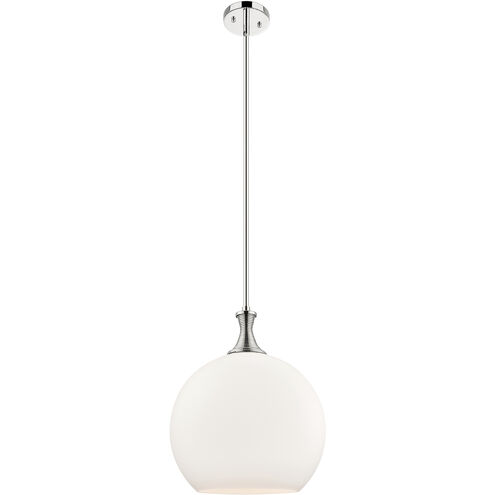 Astor 1 Light 14 inch Polished Nickel Pendant Ceiling Light in Matte White Glass