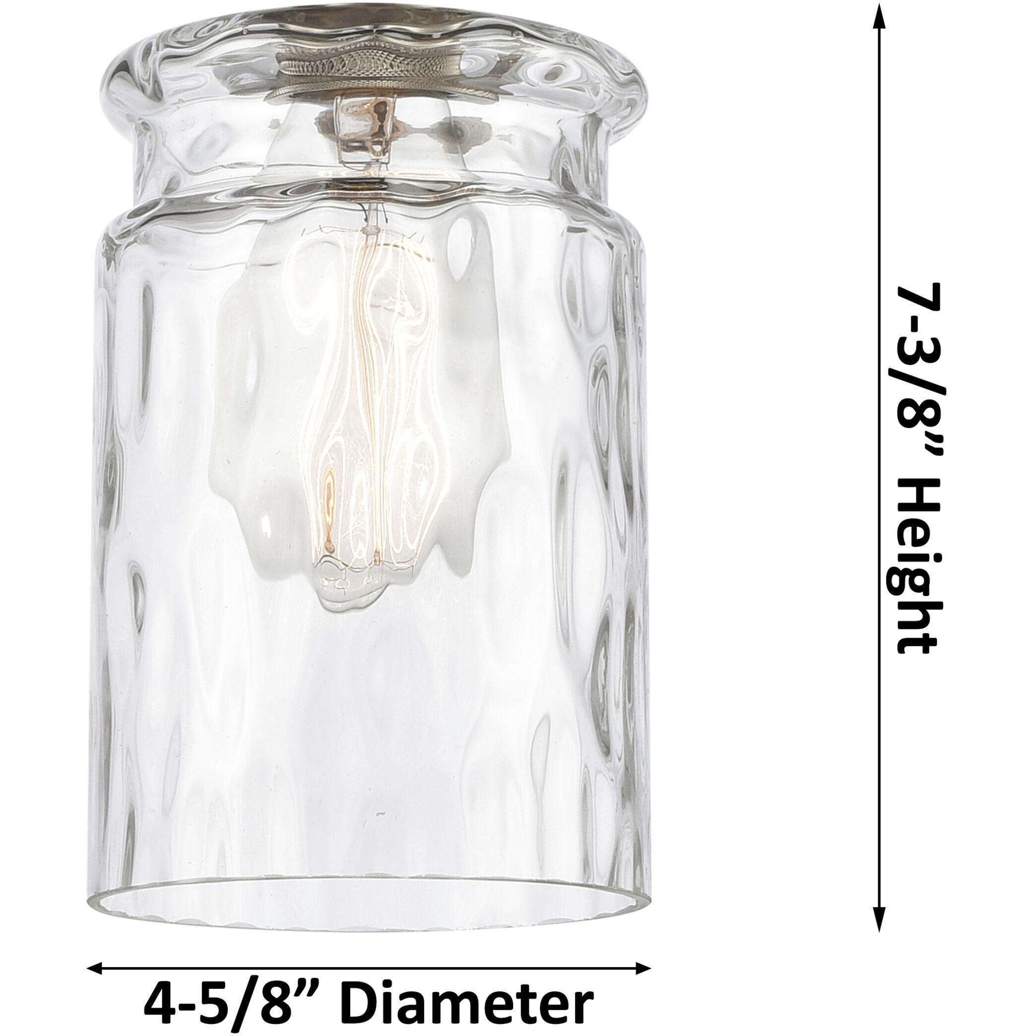 Ballston Candor 1 Light 5 inch Brushed Brass Mini Pendant Ceiling Light in Clear Waterglass, Ballston