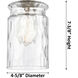 Ballston Candor LED 4.75 inch Antique Copper Mini Pendant Ceiling Light in Black Textured, Ballston