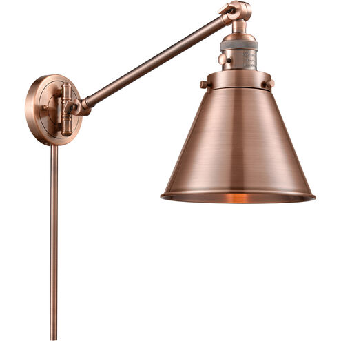 Appalachian 18 inch 60.00 watt Antique Copper Swing Arm Wall Light, Franklin Restoration