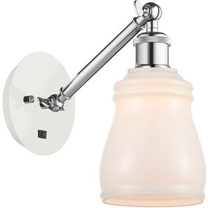Ballston Ellery 1 Light 5 inch White and Polished Chrome Sconce Wall Light