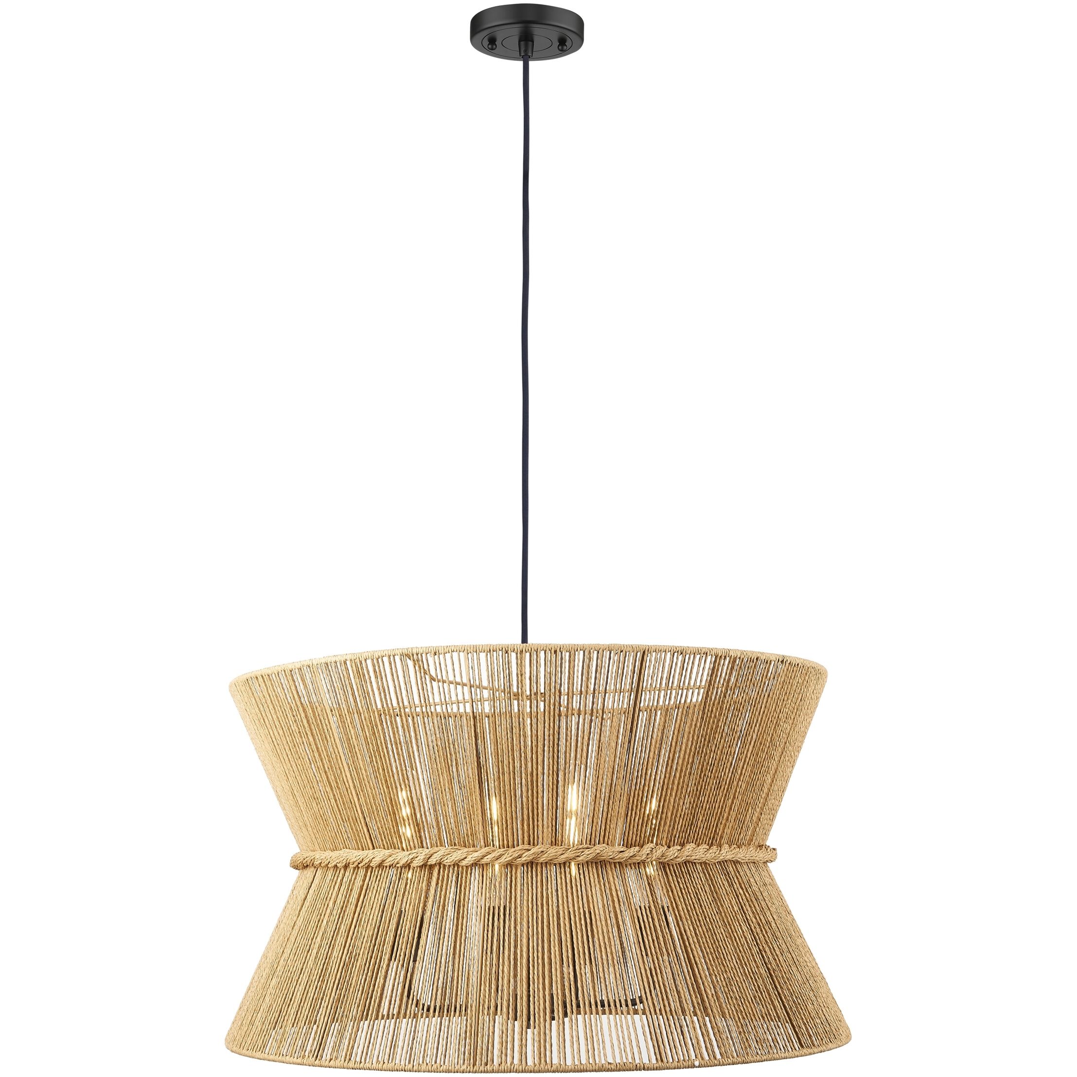 Coventry 4 Light 28 inch Matte Black Pendant Ceiling Light