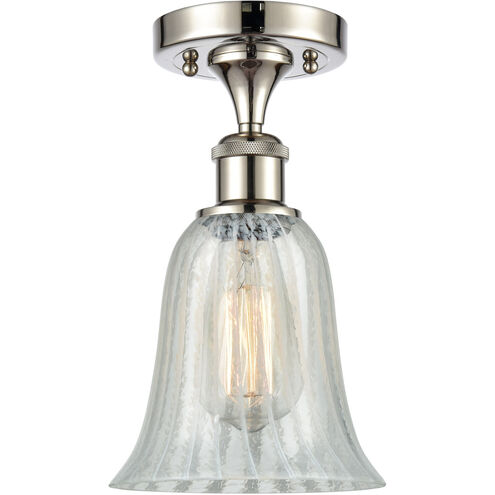 Ballston Hanover LED 6.25 inch Polished Nickel Semi-Flush Mount Ceiling Light in Mouchette Glass, Ballston