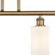 Ballston Clymer 4 Light 48 inch Brushed Brass Island Light Ceiling Light in Matte White Glass, Ballston